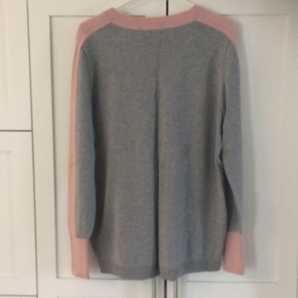 Boden Wool/Cotton Blend Long V-Neck Sweater Size L - Picture 4 of 6